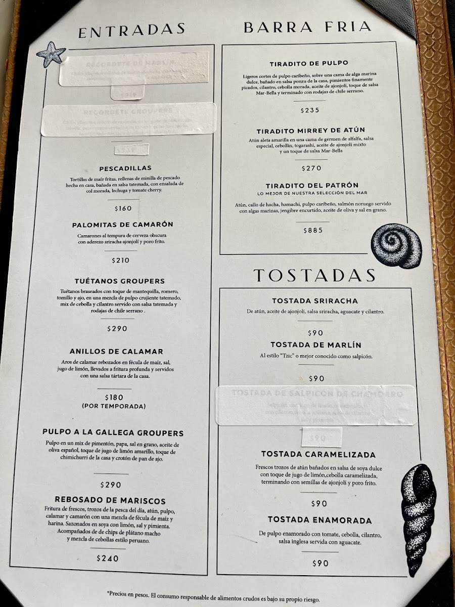 Groupers by Marbella Menu - Image 1