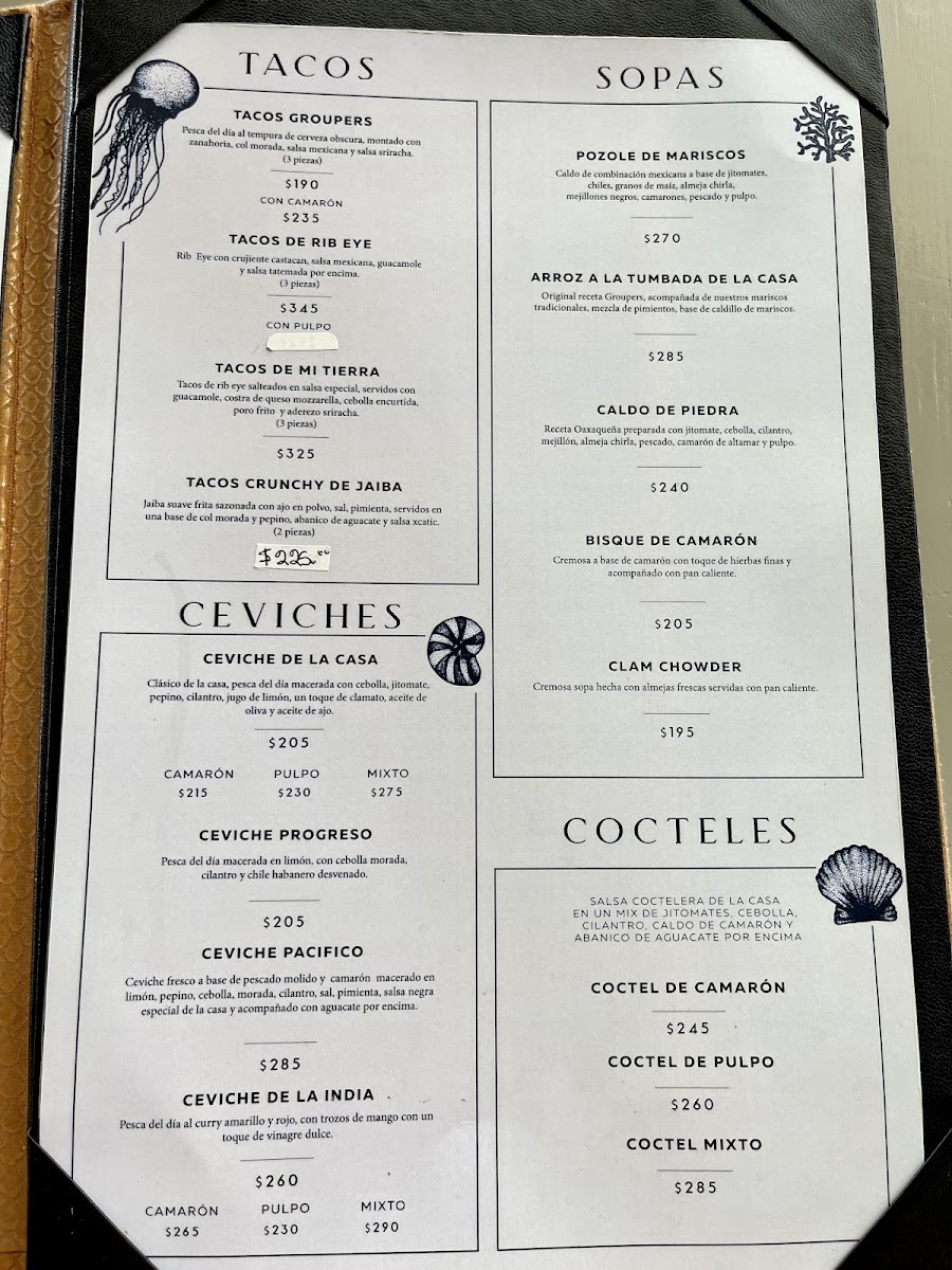Groupers by Marbella Menu - Image 3