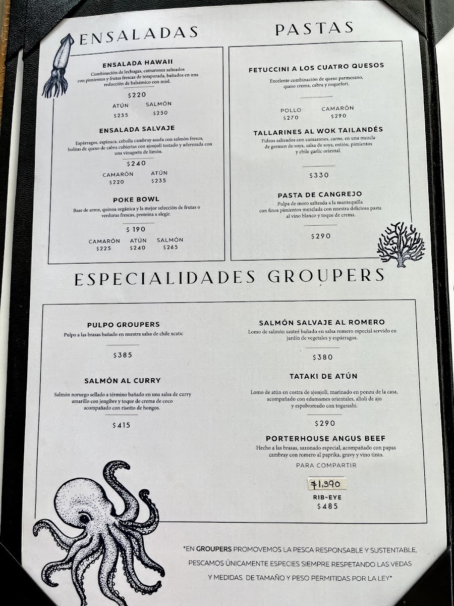 Groupers by Marbella Menu - Image 4